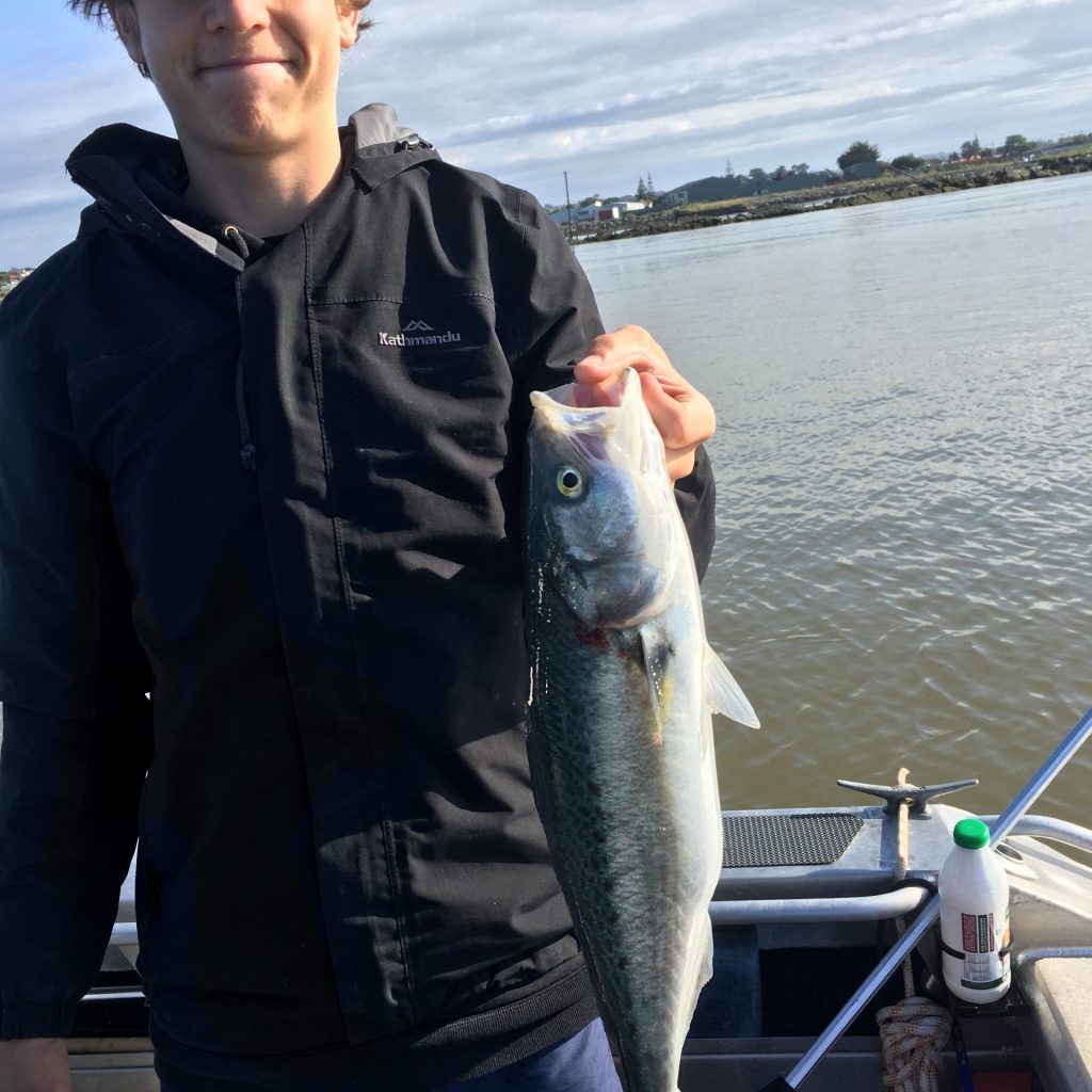 Big Kahawai caught on a Bucktail Jig